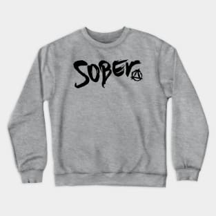 Sober with AA logo Crewneck Sweatshirt